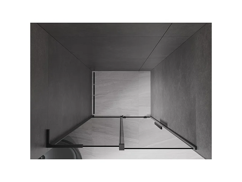 Mexen Velar L Schiebetür Duschwand 120 cm, Graphit, Schwarz - 871-120-003-41-70