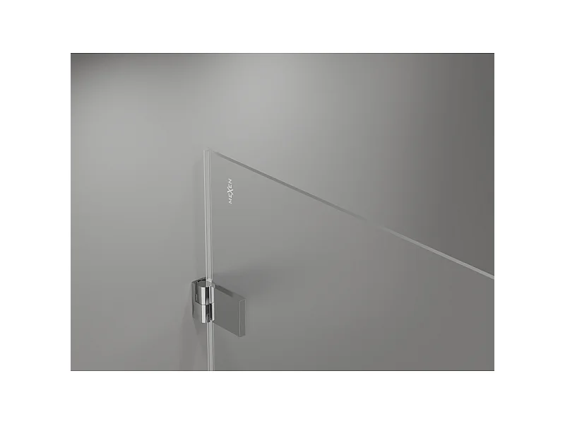 Mexen Lunar-B L drzwi prysznicowe uchylne lewe 120 cm, transparent, chrom - 832SL-120-050-01-00-L