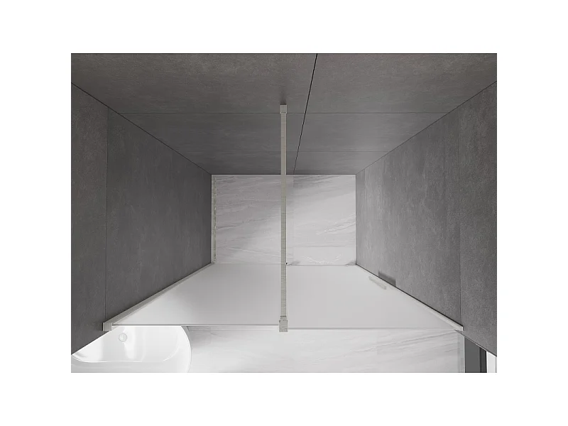 Mexen Velar portes de douche coulissantes 140 cm, givre, nickel brossé - 871-140-000-31-97