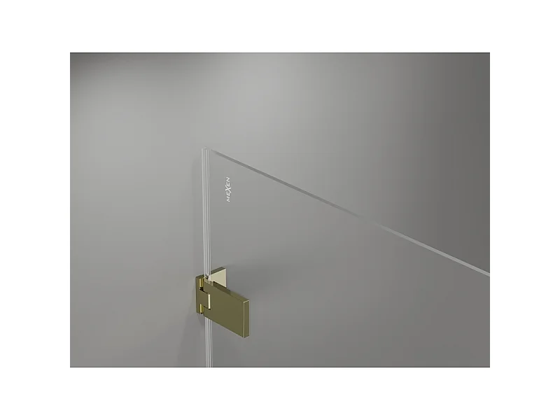 Mexen Lunar-F L porte de douche pliante gauche 120 cm, transparent, doré - 836SL-120-050-50-00-L