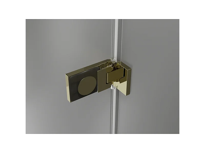 Mexen Lunar-F L porte de douche pliante gauche 120 cm, transparent, doré - 836SL-120-050-50-00-L