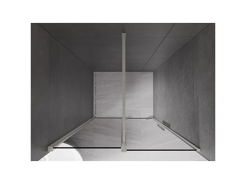 Mexen Velar porte de douche coulissante 120 cm, graphite, nickel brossé - 871-120-000-41-97