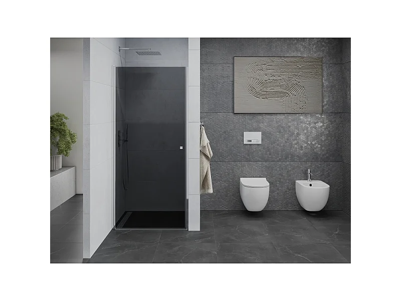 Mexen Pretoria Pendeltür 80 cm, grafit, chrom - 852-080-000-01-40