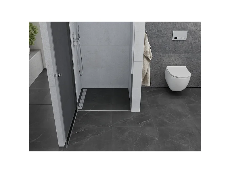 Mexen Pretoria Pendeltür 80 cm, grafit, chrom - 852-080-000-01-40