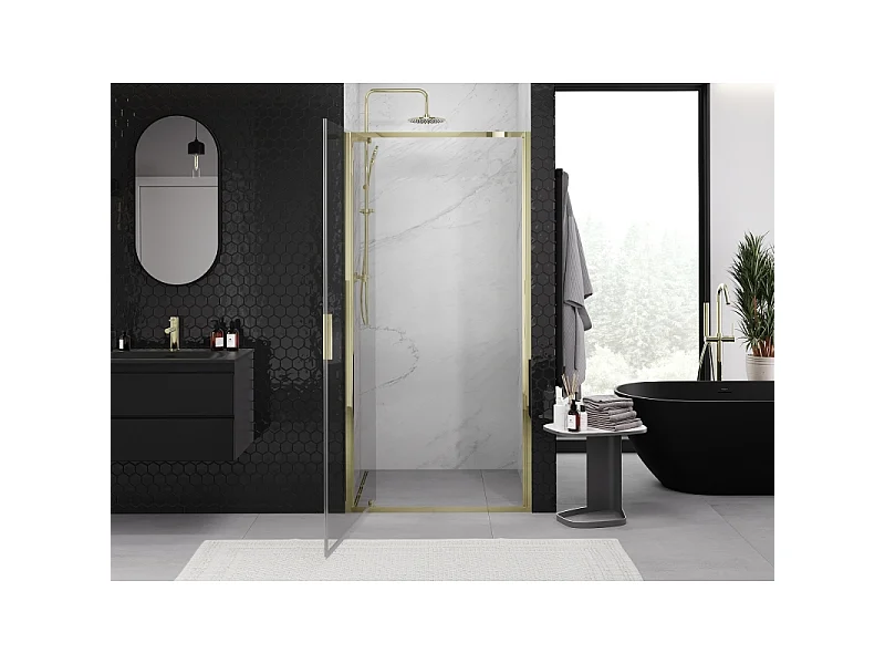 Mexen Exo Duschdrehtüren 85 cm, transparent, gold - 8181-085-000-50-00