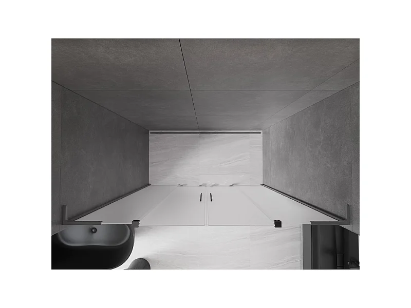 Mexen Velar Portas de chuveiro deslizantes L Duo 170 cm, fosco, gun metal - 871-170-003-32-95