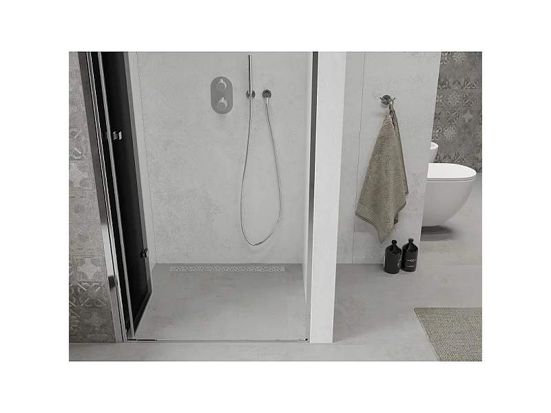 Mexen Lima faltbare Duschabtrennung 70 cm, Graphit, Chrom - 856-070-000-01-40