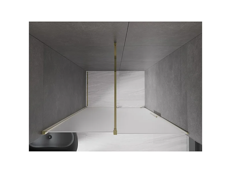 Mexen Velar porte de douche coulissante 150 cm, givrée, dorée - 871-150-000-31-50