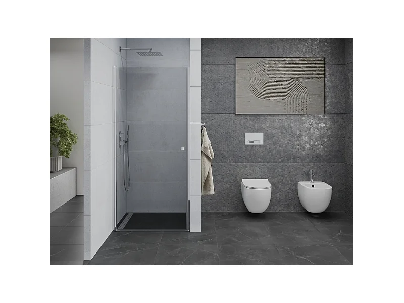 Mexen Pretoria puerta de ducha abatible 90 cm, transparente, cromo - 852-090-000-01-00