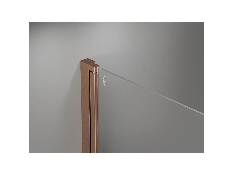 Mexen Mist Duschschwingtür 75 cm, transparent, gebürstetes Kupfer - 8A7-075-000-65-00