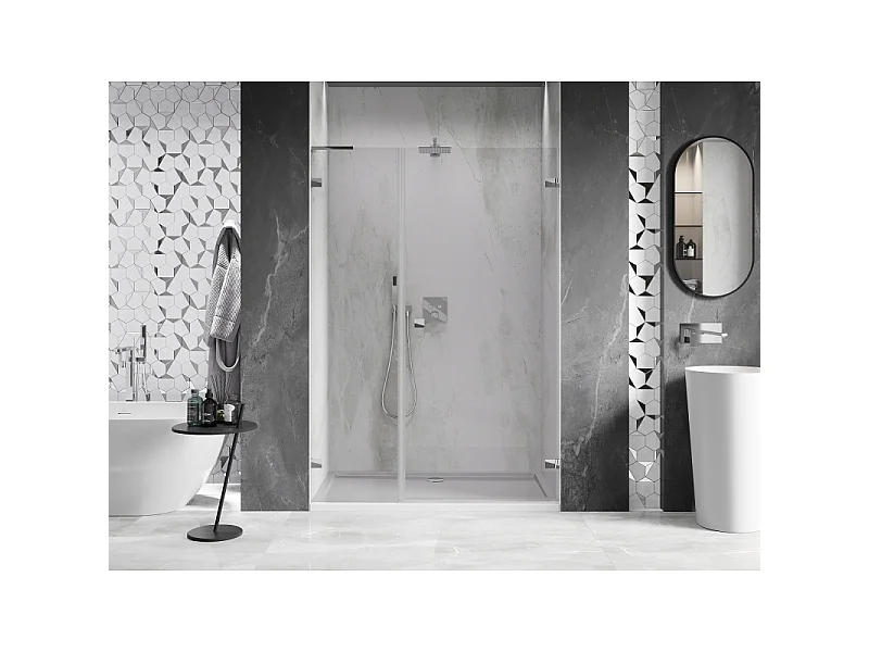 Mexen Lunar-B L drzwi prysznicowe uchylne prawe 115 cm, transparent, chrom - 832SL-115-050-01-00-P