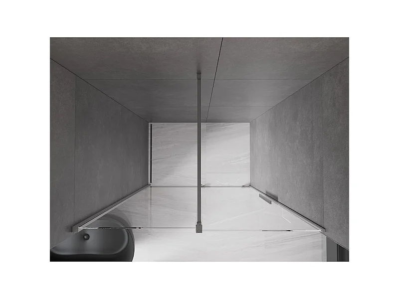 Mexen Velar portes de douche coulissantes 150 cm, transparentes, métal canon - 871-150-000-01-95