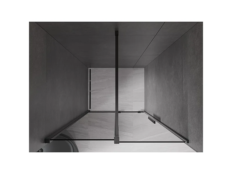 Mexen Velar drsna tuš vrata 110 cm, grafit, črna - 871-110-000-41-70