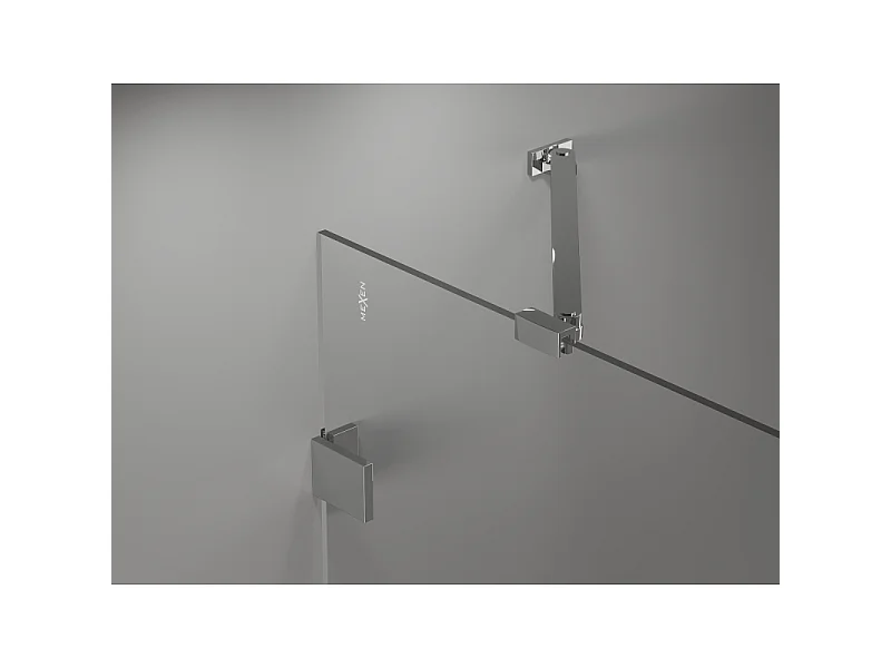 Mexen Lunar leva pregibna tuš vrata 85 cm, prosojna, krom - 834-085-000-01-00-L