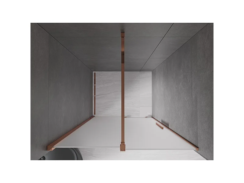 Mexen Velar Schiebeduschtür 100 cm, matt, Roségold - 871-100-000-31-60