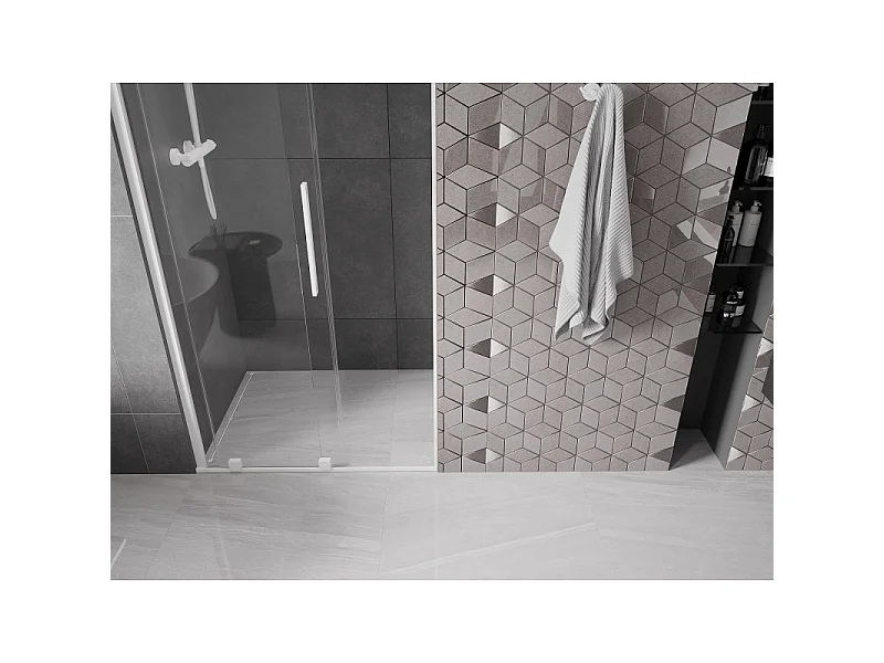 Mexen Velar Schiebetür für Dusche 90 cm, transparent, weiß - 871-090-000-01-20