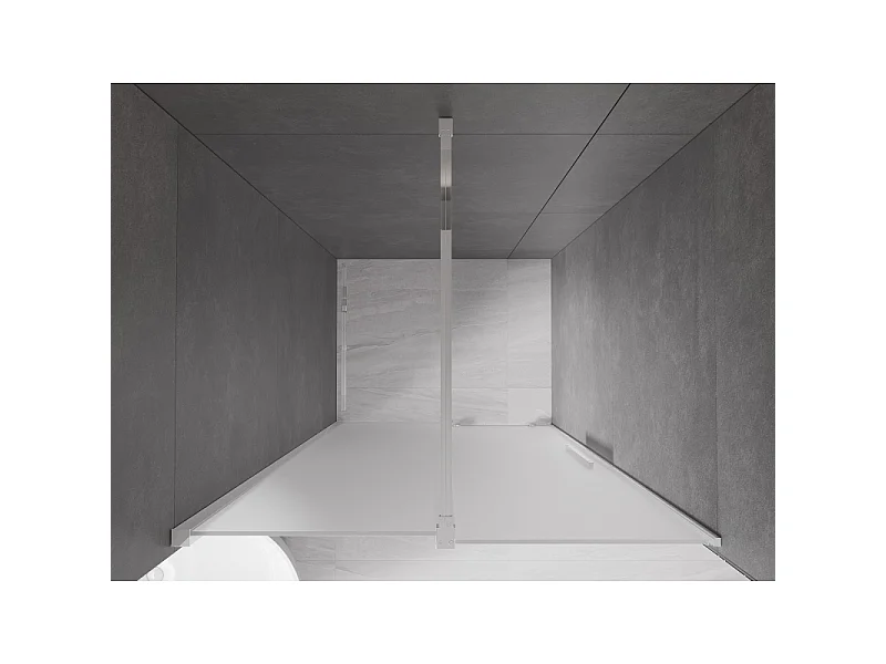 Mexen Velar porte de douche coulissante 120 cm, givré, chrome - 871-120-000-31-01