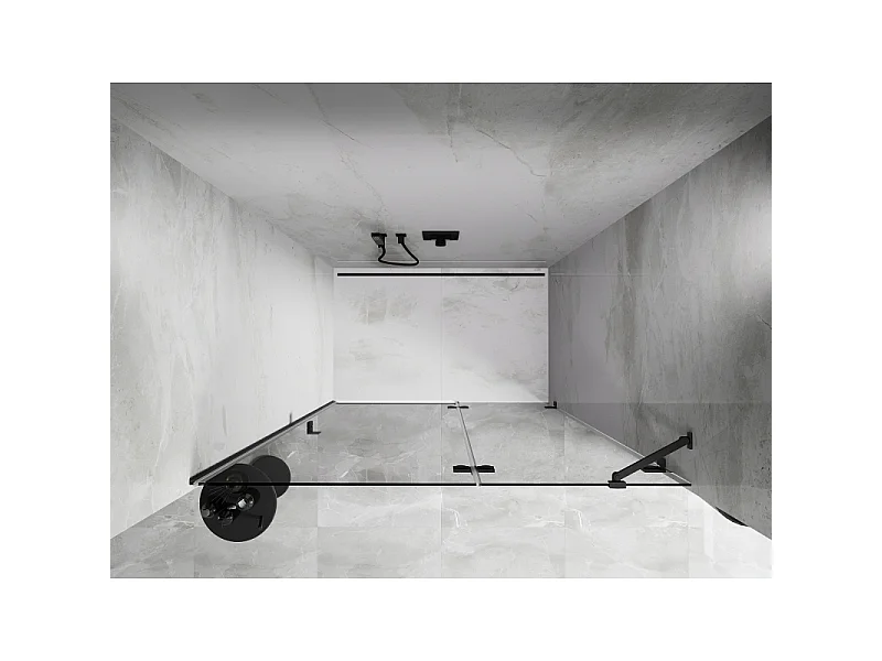 Mexen Lunar Shower Door Swing Right 140 cm, Transparent, Gun Metal - 834-140-000-95-00-P