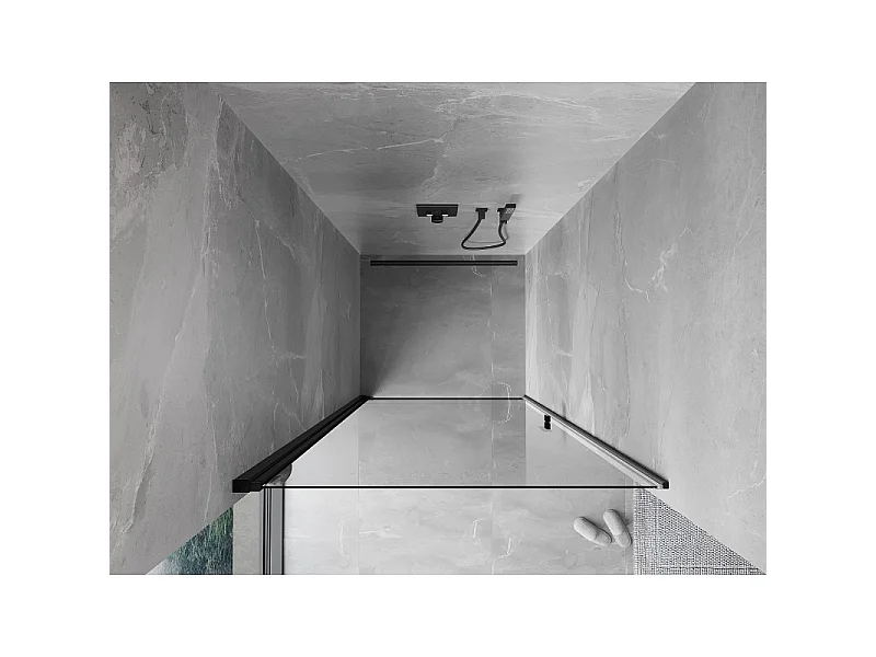 Mexen Mist-B Duschdrehtür 65 cm, transparent, schwarz - 8A2-065-000-70-00