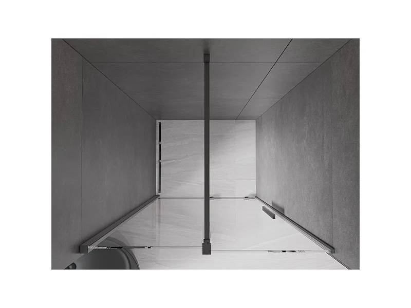 Mexen Velar porte de douche coulissante 110 cm, transparent, gun metal - 871-110-000-01-95