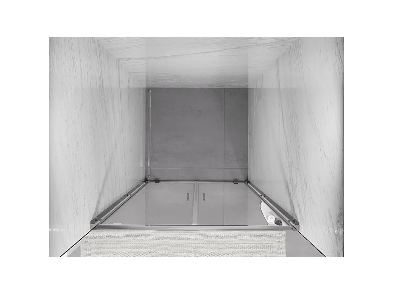 Mexen Exo dubbele openslaande douchedeuren 110 cm, transparant, chroom - 8182-110-000-01-00