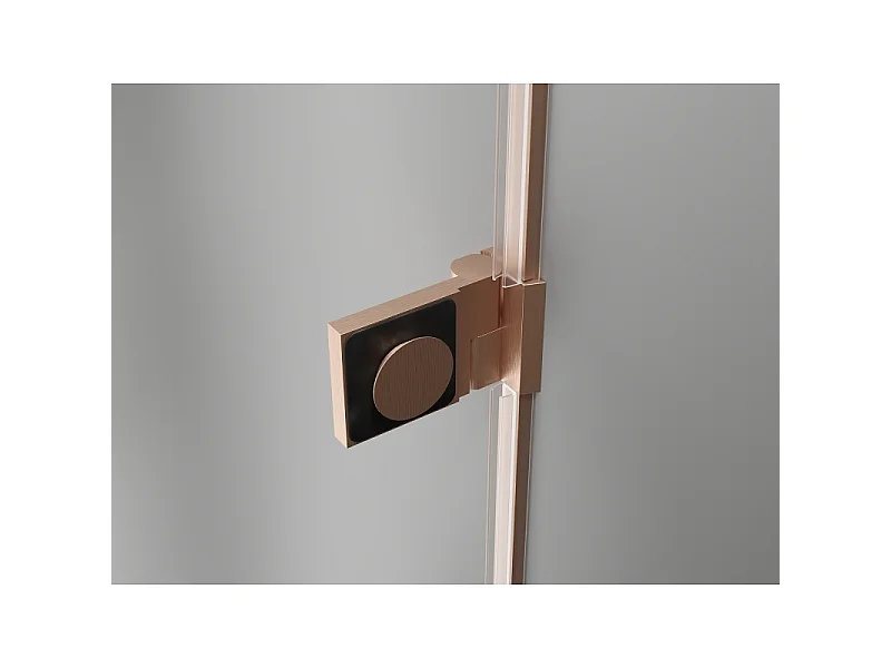 Mexen Lunar-B levi nihajni tuš vrata 70 cm, prozoren, brušen baker - 832-070-000-65-00-L