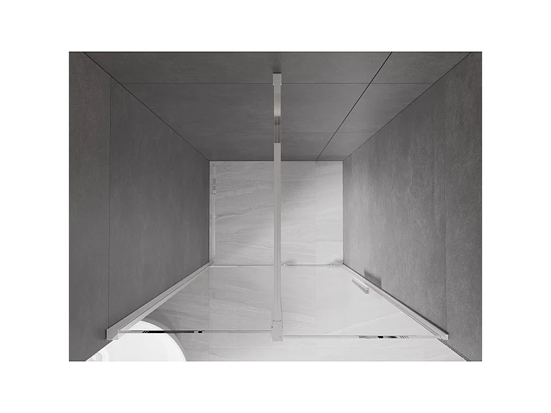 Mexen Velar drsna tuš vrata 90 cm, prosojna, krom - 871-090-000-01-01