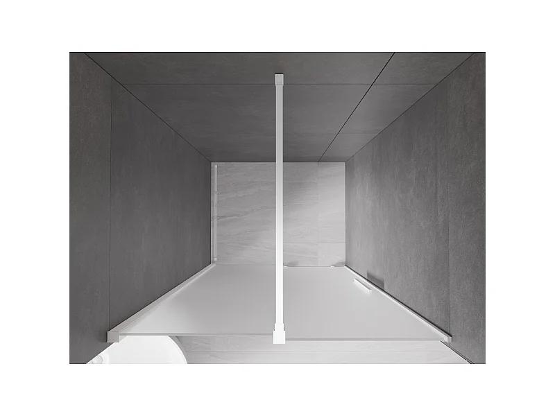 Mexen Velar drsna tuš vrata 120 cm, mat, bela - 871-120-000-31-20