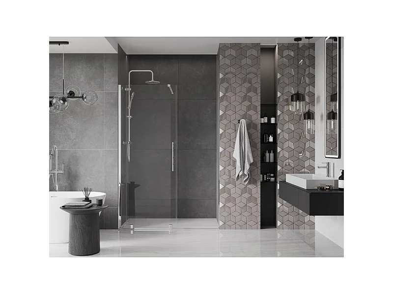 Mexen Velar porte de douche coulissante 150 cm, transparent, chrome - 871-150-000-01-01