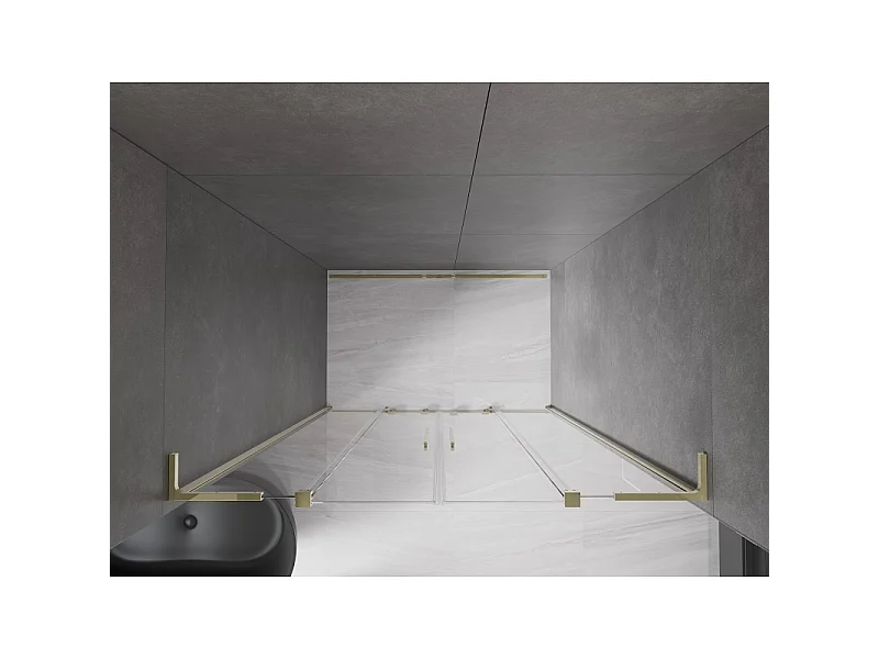 Mexen Velar L Duo porte de douche coulissante 140 cm, transparent, doré - 871-140-003-02-50