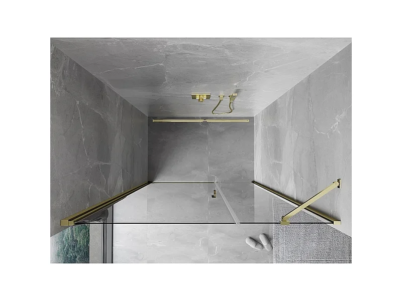 Mexen Mist-B porte de douche pivotante 95 cm, transparent, doré - 8A2-095-001-50-00