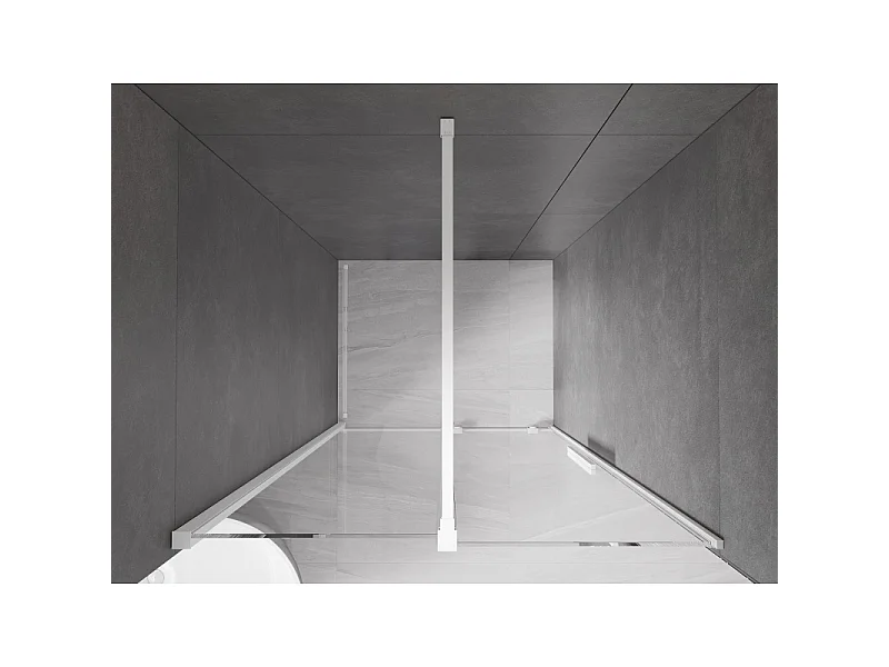 Mexen Velar porte de douche coulissante 100 cm, transparente, blanche - 871-100-000-01-20