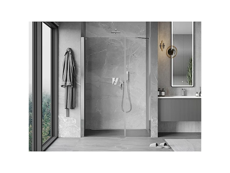 Mexen Mist-B Duschschwingtür 105 cm, transparent, Chrom - 8A2-105-001-01-00
