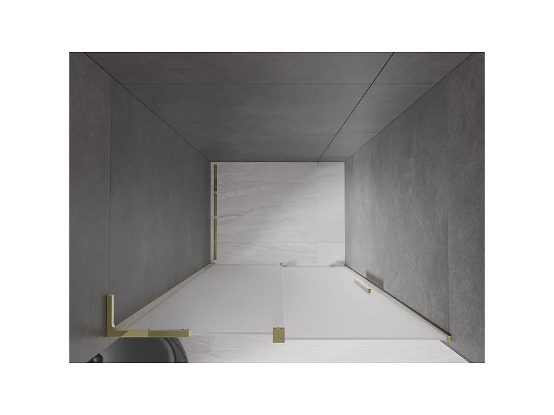 Mexen Velar L Schiebetür für die Dusche 120 cm, Frostglas, Gold - 871-120-003-31-50