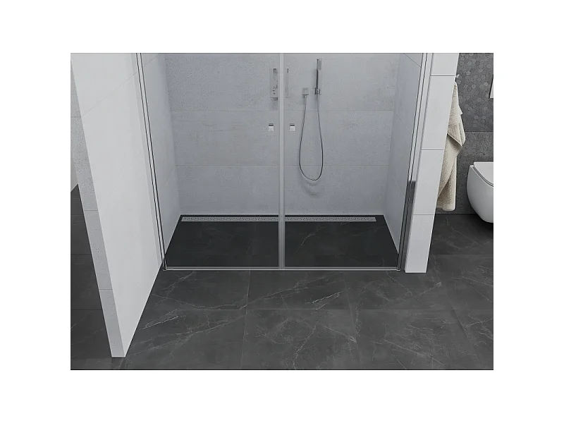 Mexen Pretoria Duo portes de douche battantes 170 cm, transparentes, chromées - 852-170-000-02-00