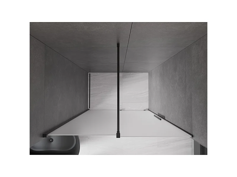 Mexen Velar Schiebeduschtür 150 cm, matt, schwarz - 871-150-000-31-70