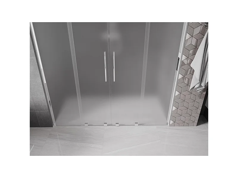 Mexen Velar L Duo Duschschiebetüren 200 cm, satiniert, Chrom - 871-200-003-32-01