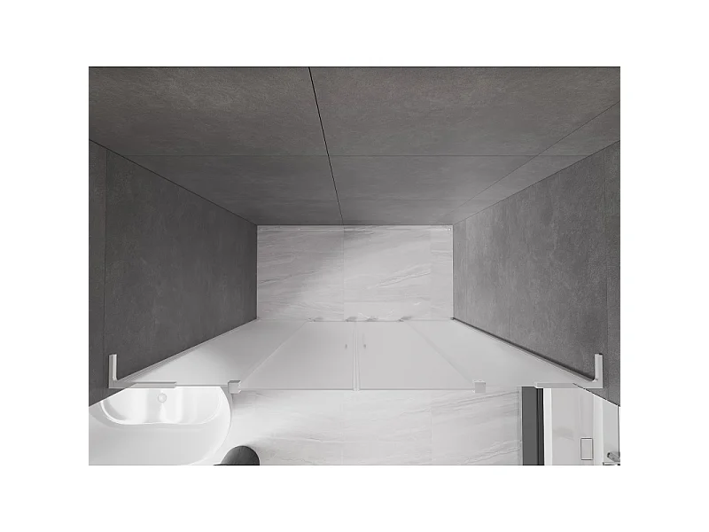 Mexen Velar L Duo Duschschiebetüren 200 cm, satiniert, Chrom - 871-200-003-32-01