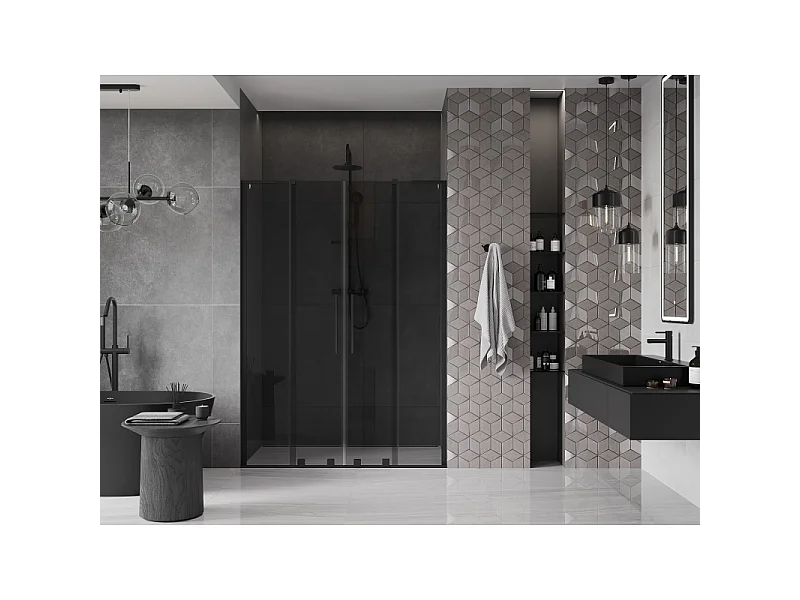 Mexen Velar L Duo Schiebetüren 150 cm, graphit, schwarz - 871-150-003-42-70