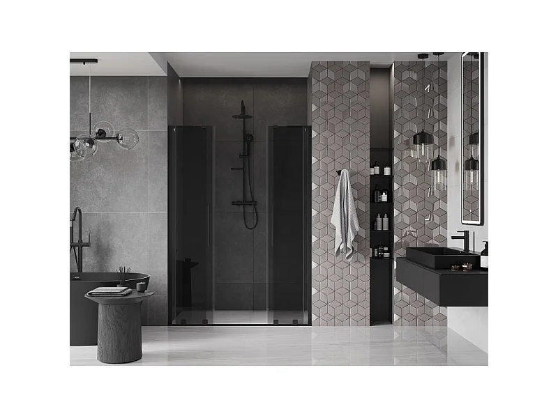 Mexen Velar L Duo Schiebetüren 150 cm, graphit, schwarz - 871-150-003-42-70