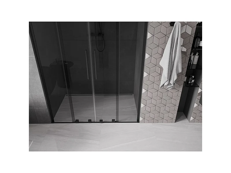 Mexen Velar L Duo Schiebetüren 150 cm, graphit, schwarz - 871-150-003-42-70