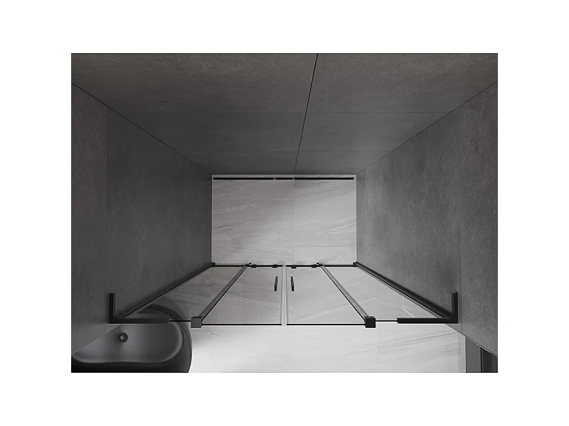 Mexen Velar L Duo Schiebetüren 150 cm, graphit, schwarz - 871-150-003-42-70