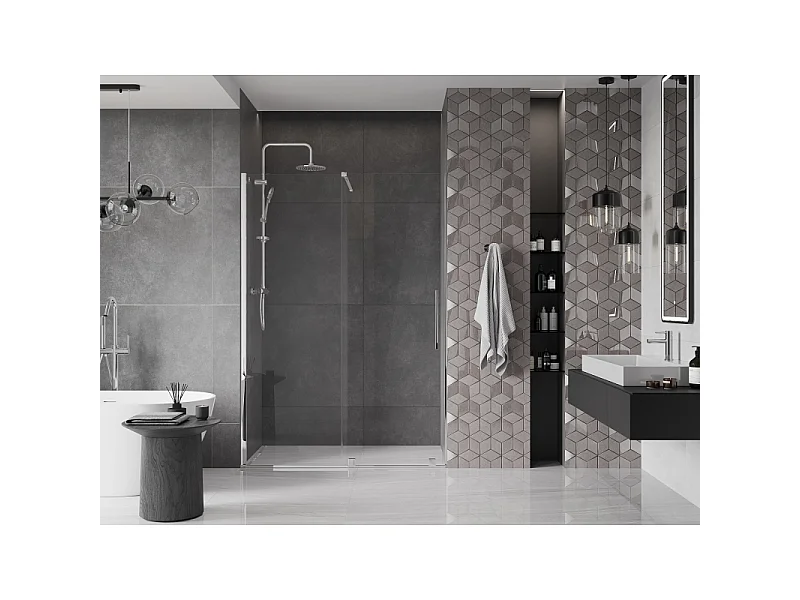 Mexen Velar porte de douche coulissante 160 cm, transparent, chrome - 871-160-000-01-01