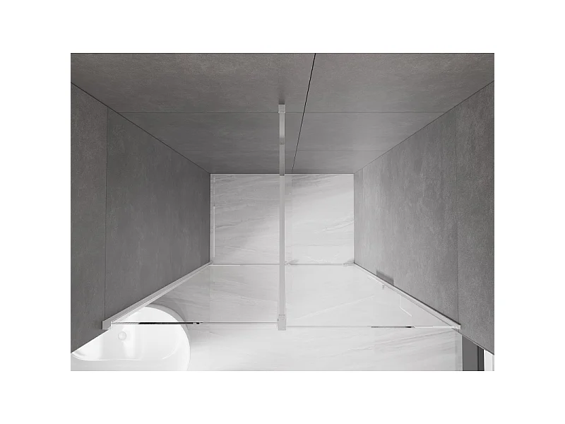 Mexen Velar porte de douche coulissante 160 cm, transparent, chrome - 871-160-000-01-01