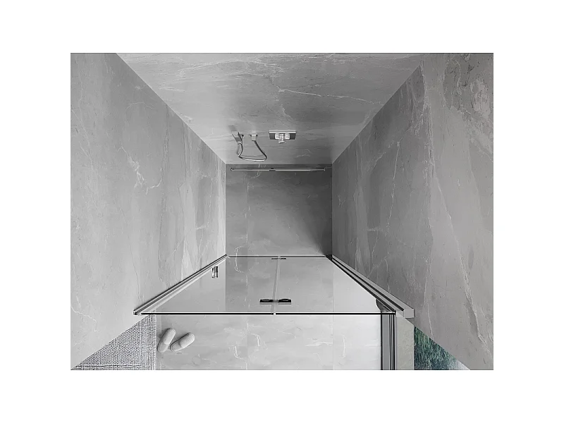 Mexen Mist-F drzwi prysznicowe składane prawe 95 cm, transparent, chrom - 8A6-095-000-01-00-P