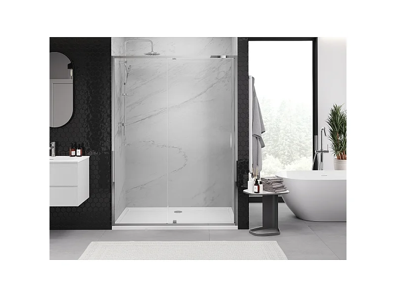 Mexen Exo Duschschwingtür 140 cm, transparent, Chrom - 819-140-000-01-00