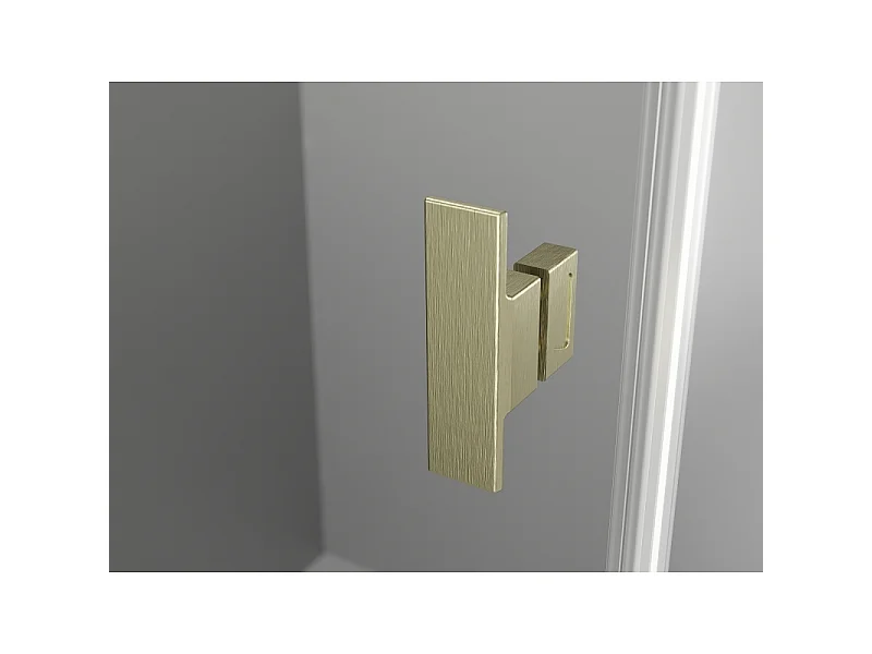 Mexen Mist doucher deur scharnierend 130 cm, transparant, goud geborsteld - 8A4-130-001-55-00