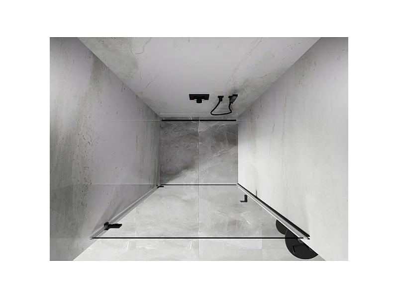 Mexen Lunar-B draaideur douchedeur links 75 cm, transparant, gun metal - 832-075-000-95-00-L