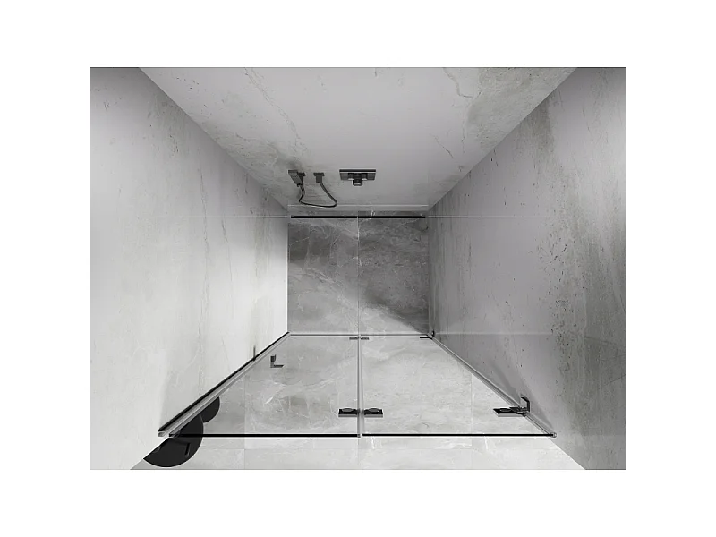 Mexen Lunar-F folding shower door right 65 cm, transparent, chrome - 836-065-000-01-00-P