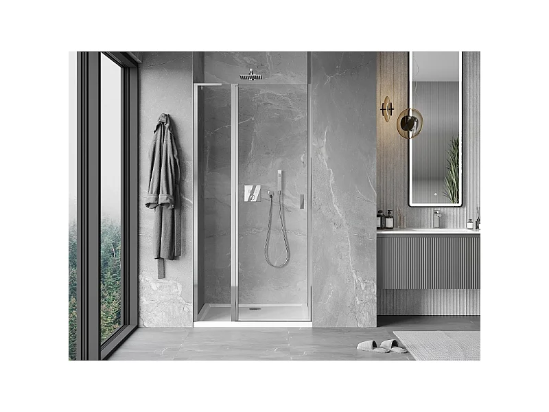 Mexen Mist L Duschschwenktür 95 cm, transparent, Chrom - 8A4L-095-000-01-00